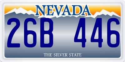 NV license plate 26B446