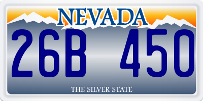 NV license plate 26B450