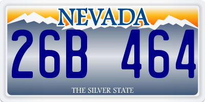 NV license plate 26B464