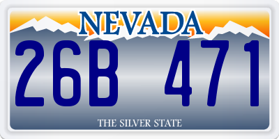 NV license plate 26B471