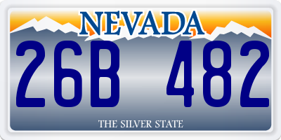 NV license plate 26B482
