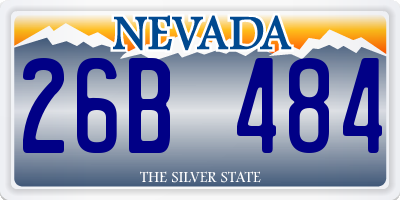 NV license plate 26B484