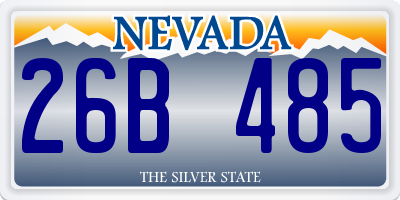 NV license plate 26B485