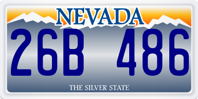 NV license plate 26B486