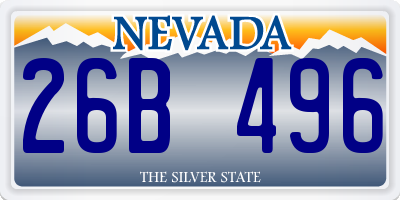 NV license plate 26B496