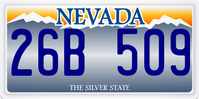 NV license plate 26B509