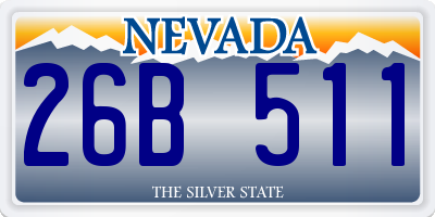 NV license plate 26B511