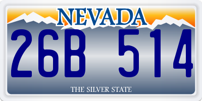 NV license plate 26B514