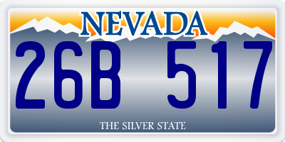 NV license plate 26B517