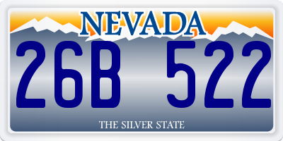 NV license plate 26B522