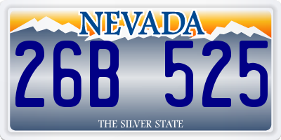 NV license plate 26B525