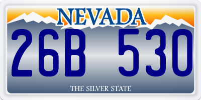 NV license plate 26B530