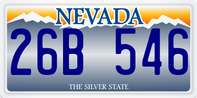 NV license plate 26B546