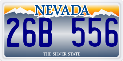 NV license plate 26B556