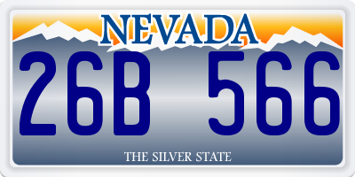 NV license plate 26B566