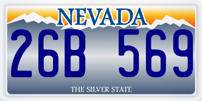 NV license plate 26B569