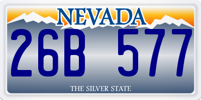 NV license plate 26B577