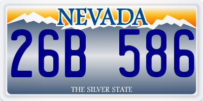 NV license plate 26B586