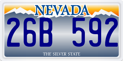 NV license plate 26B592