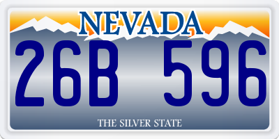 NV license plate 26B596