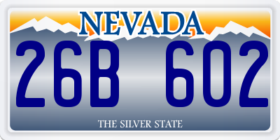 NV license plate 26B602