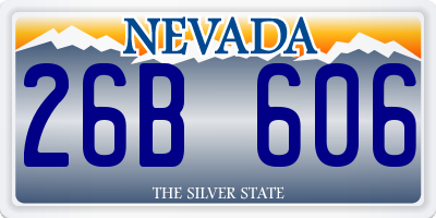 NV license plate 26B606