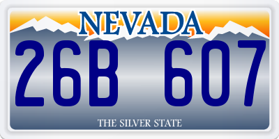 NV license plate 26B607