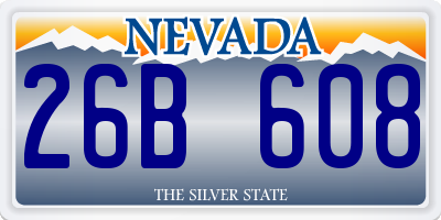 NV license plate 26B608