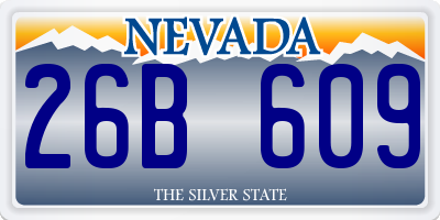 NV license plate 26B609