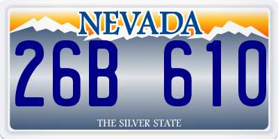 NV license plate 26B610