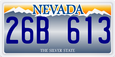 NV license plate 26B613