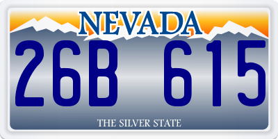 NV license plate 26B615