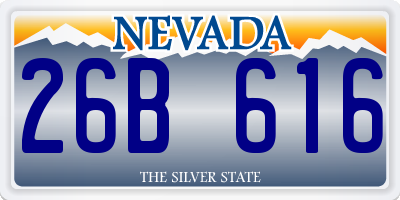 NV license plate 26B616