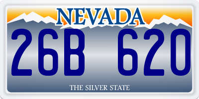 NV license plate 26B620