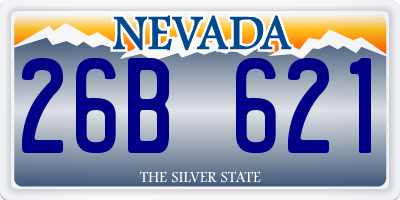 NV license plate 26B621