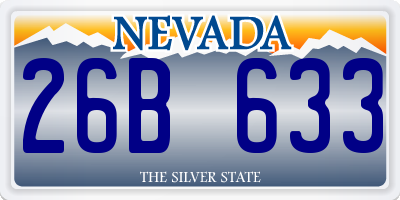 NV license plate 26B633