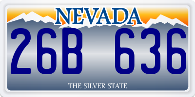 NV license plate 26B636