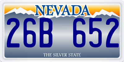 NV license plate 26B652