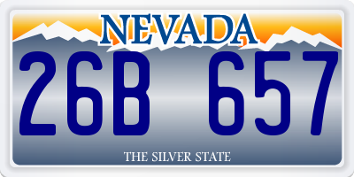 NV license plate 26B657