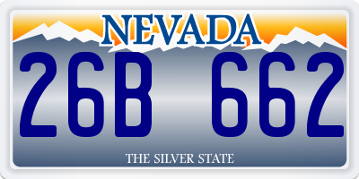 NV license plate 26B662