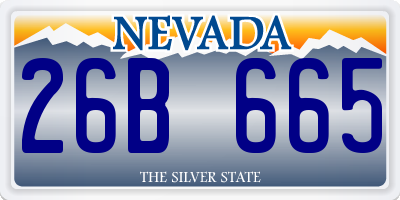 NV license plate 26B665