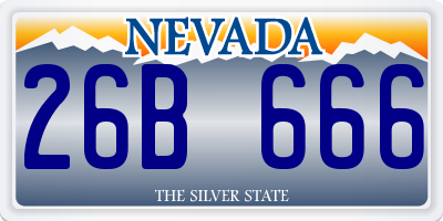NV license plate 26B666