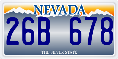 NV license plate 26B678