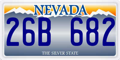 NV license plate 26B682