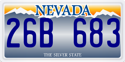 NV license plate 26B683