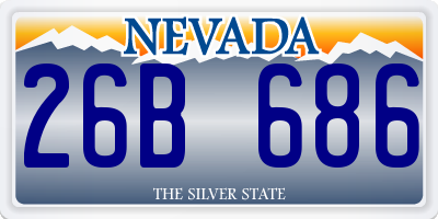 NV license plate 26B686