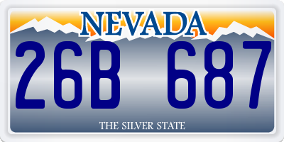 NV license plate 26B687