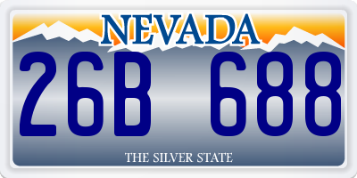 NV license plate 26B688