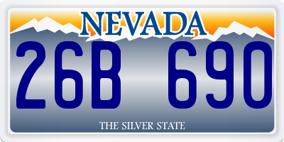 NV license plate 26B690