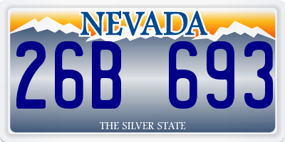 NV license plate 26B693
